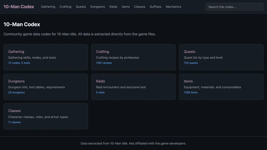 10-Man Codex screenshot