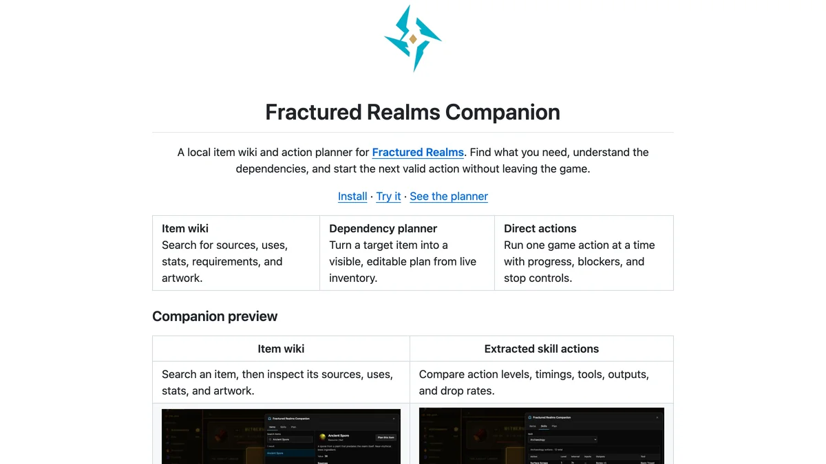 Fractured Realms Companion screenshot