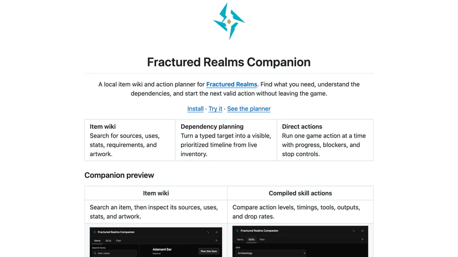 Fractured Realms Companion screenshot